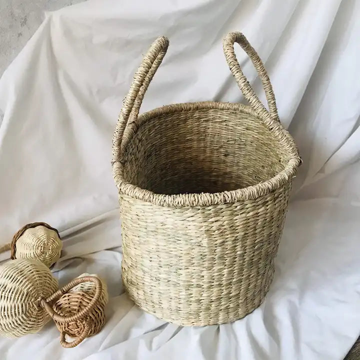 Handmade Seagrass DIAPER CADDY Basket Organizer baby supplies & products