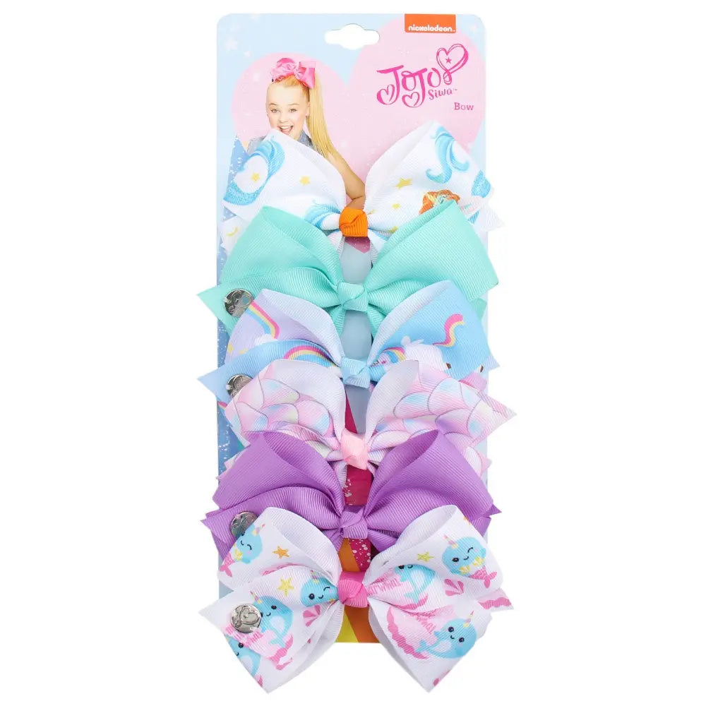 Song May 6 inch per card 5.15 inch wholesale grosgrain ribbon hair bows, jojo siwa bows set, hair clip set