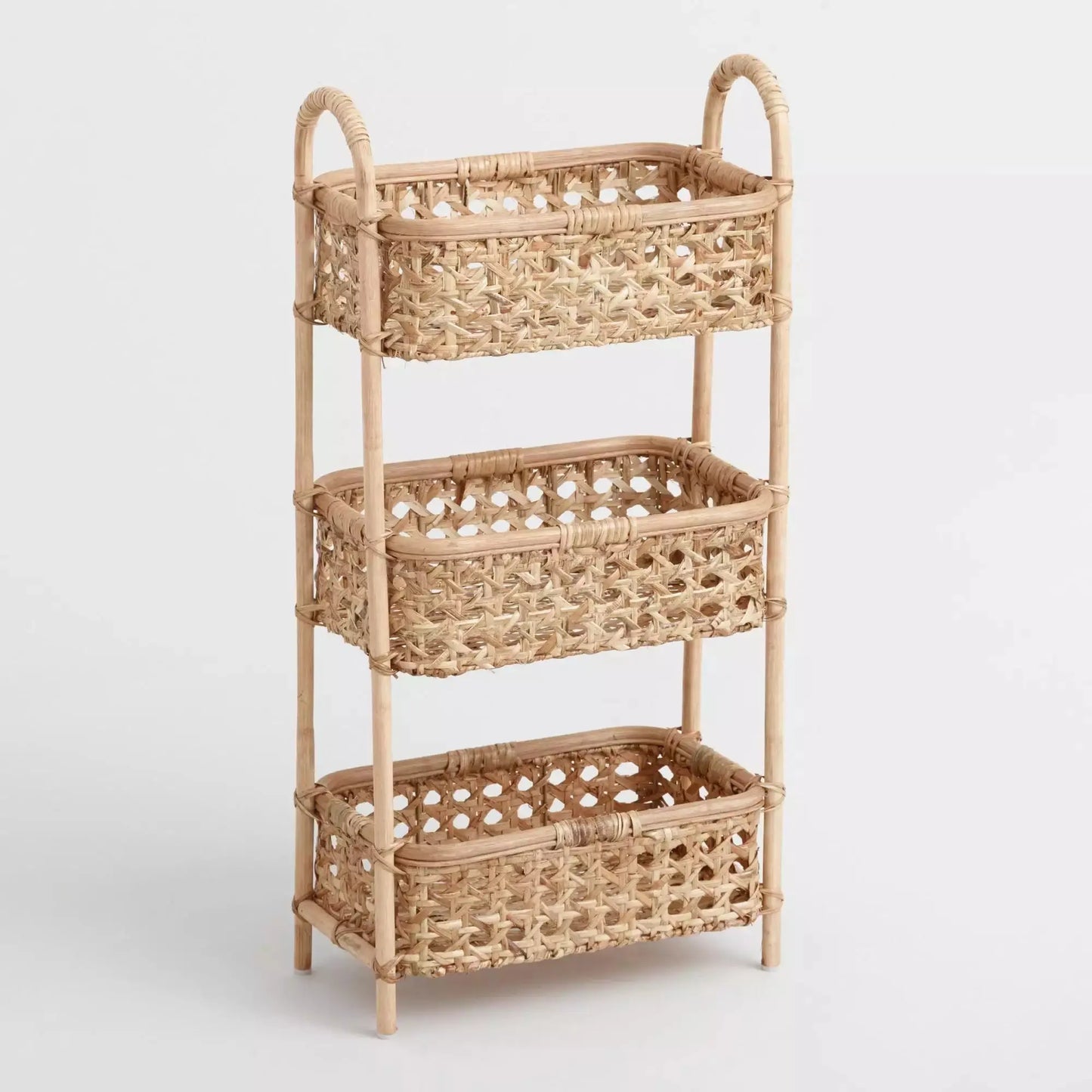 Home kitchen decor 2 or 3 tier tray shelf stand two tiered standing basket tray shelves racks made in Vietnam