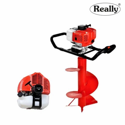 Trolley Type Earth Auger with Single Wheel & 12 inch Drill