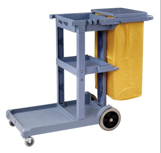Wholesale Hotel Supermarket Mall Plastic 3 Layers Housekeeping Trolley Janitor Cart Cleaning Trolley Hand Carts Trolleys Cart