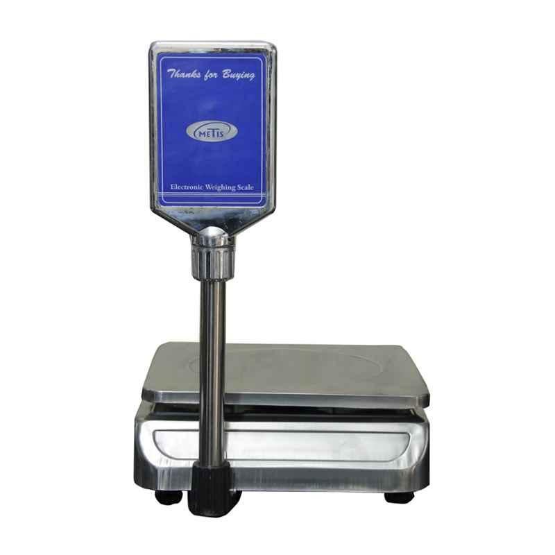 Metis 30kg and 2g Accuracy Stainless Steel Counter Weighing Machine with 1 Year Warranty