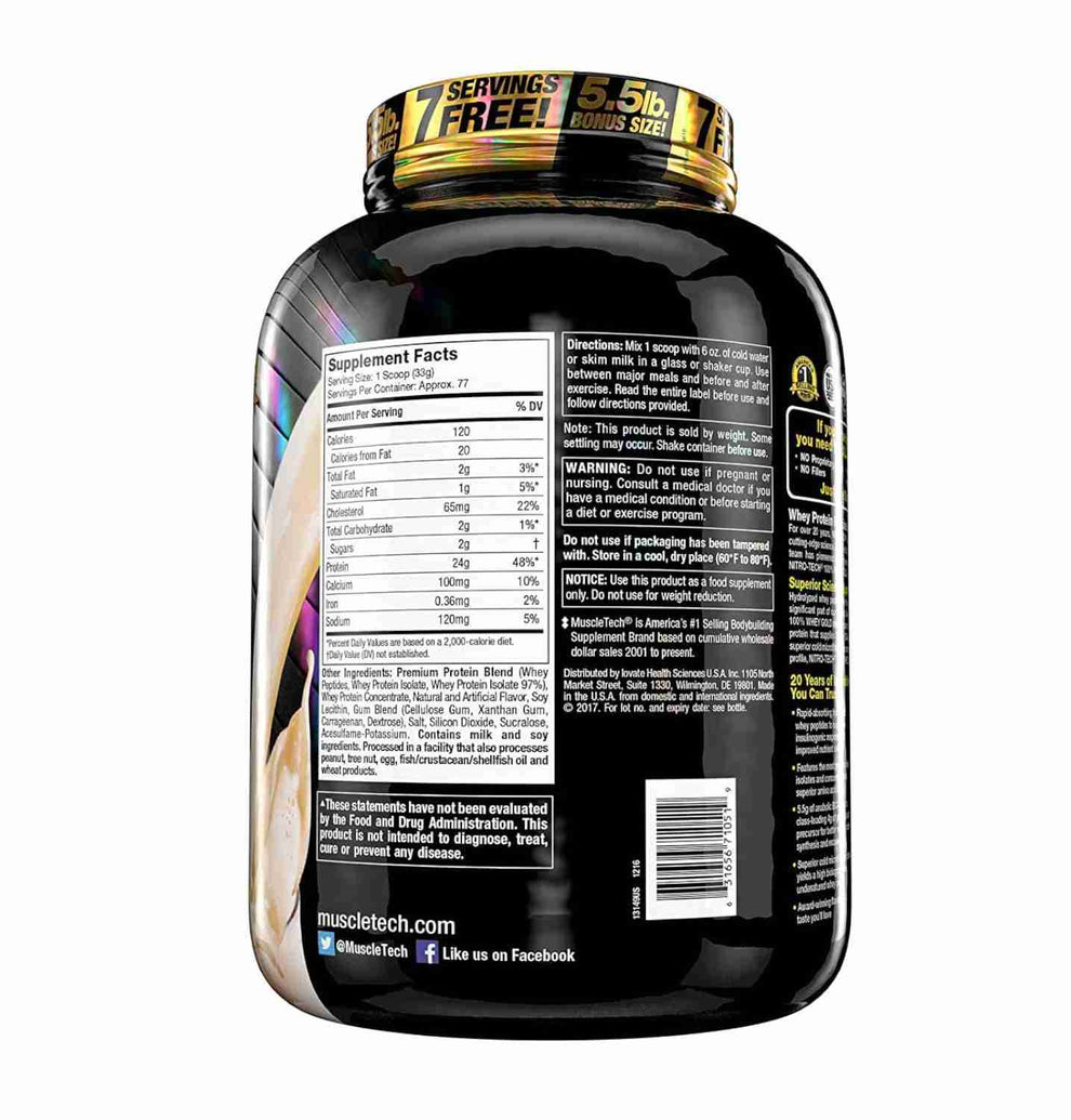 Muscletech Nitro-Tech 100% Whey Gold(Cookies)