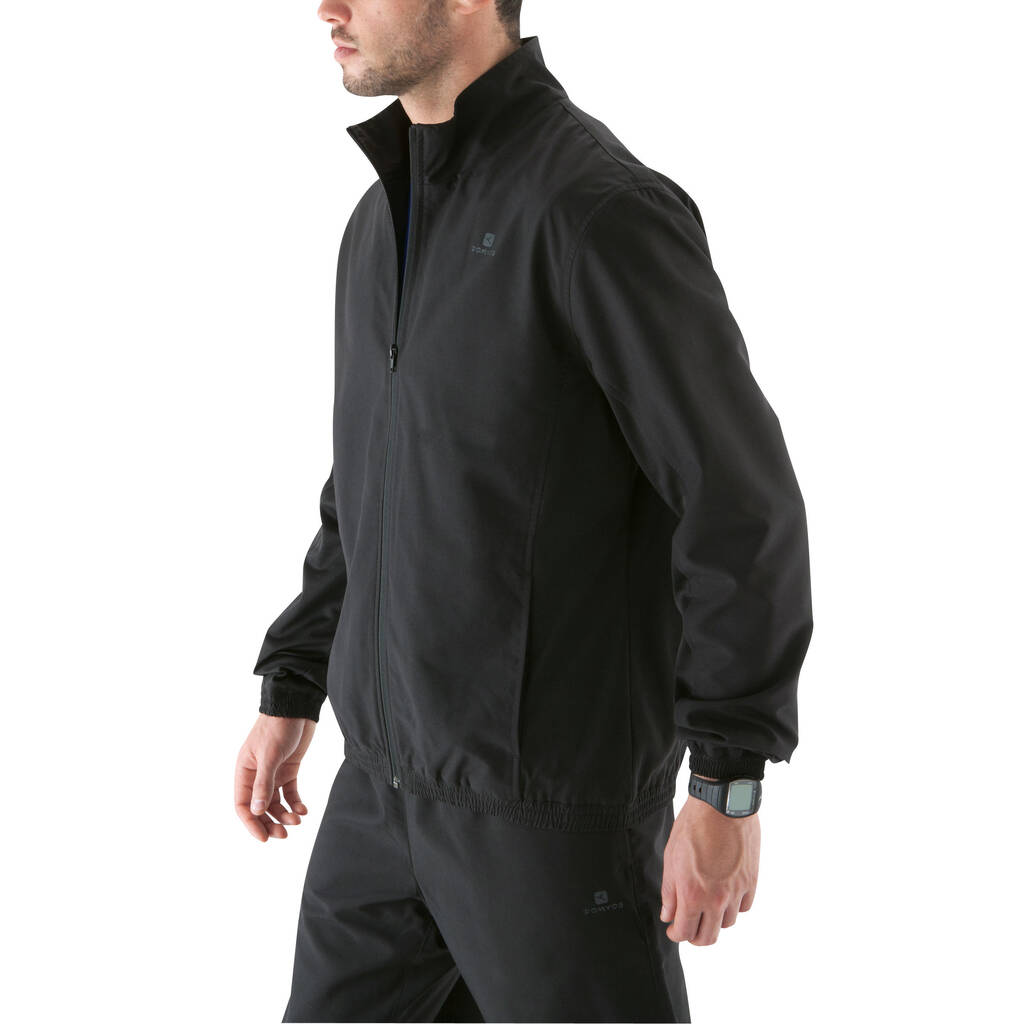 Gym Tracksuit Jacket Polyester - Black