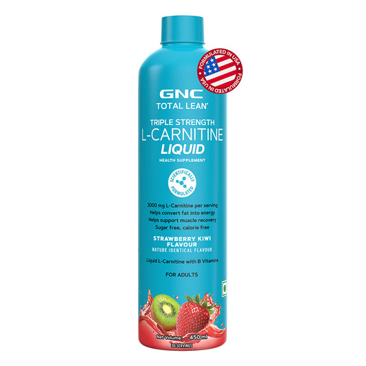 GNC Total Lean L-Carnitine Liquid 3000mg Strawberry & Kiwi Flavour 450ml
