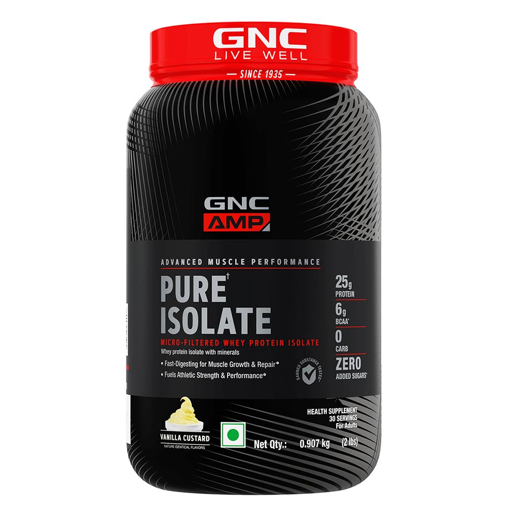 GNC AMP Pure Isolate Zero Carb Vanilla 2 Lbs