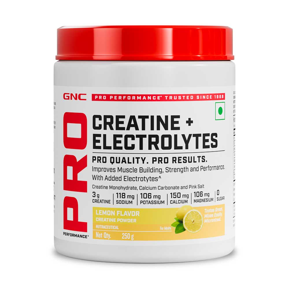 GNC CREATINE + ELECTROLYTES (LEMON) POWDER 250G
