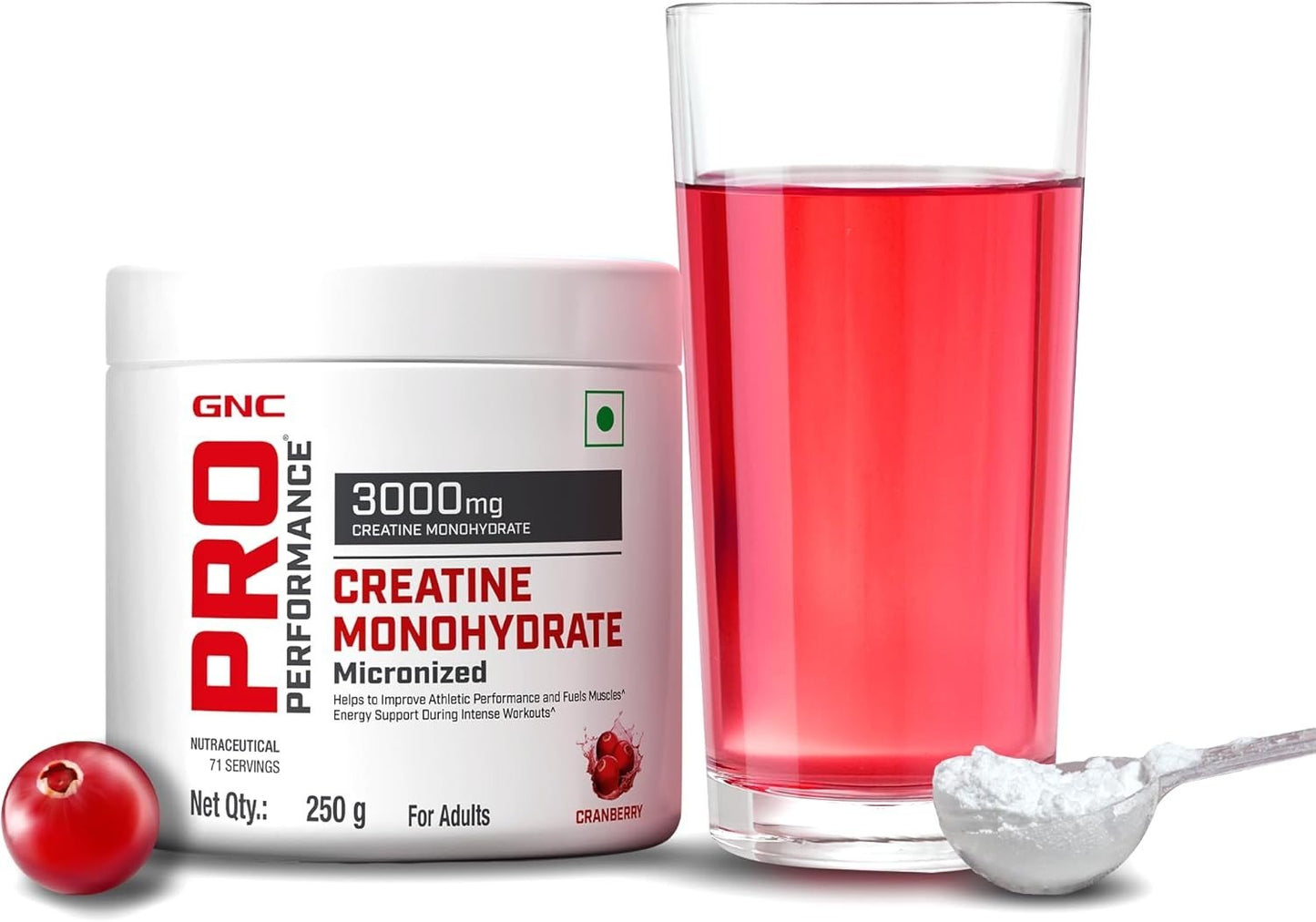 GNC Creatine Monohydrate Powder Cranberry 250gm