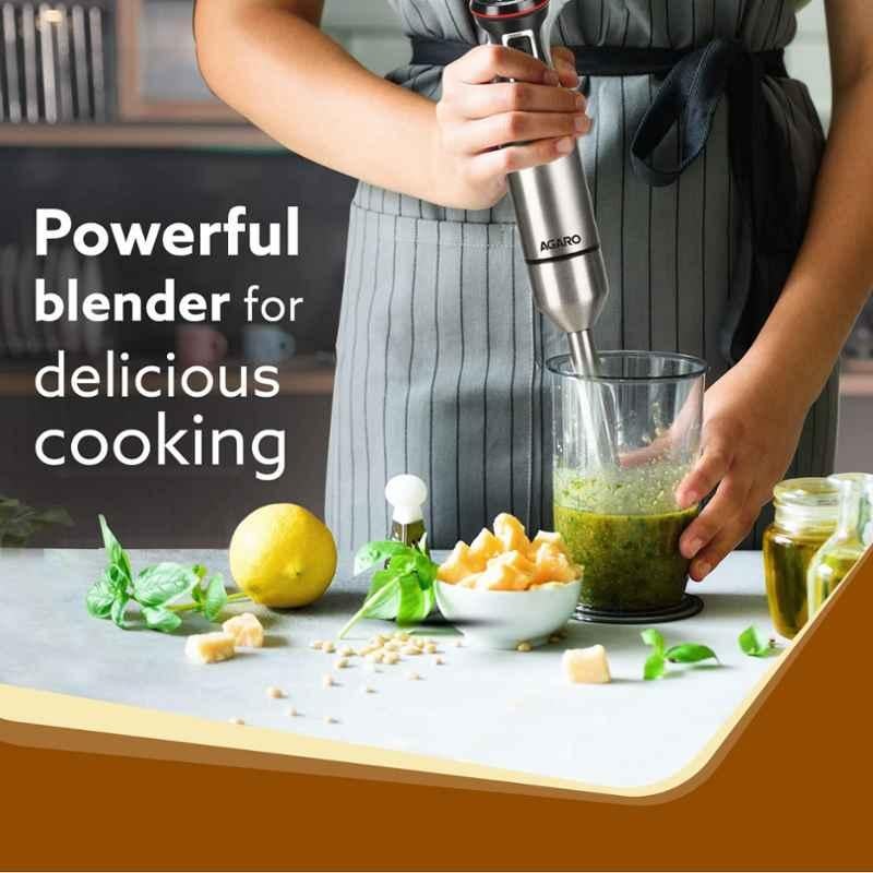 Stainless Steel Black Hand Blender